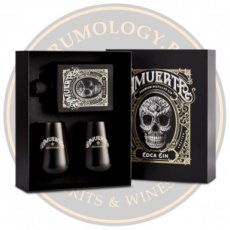GIN_0097 Amuerte Gin Black Edition Giftpack + 2 Glasses, 70cl - 43°